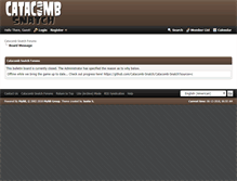 Tablet Screenshot of forum.catacombsnatch.net